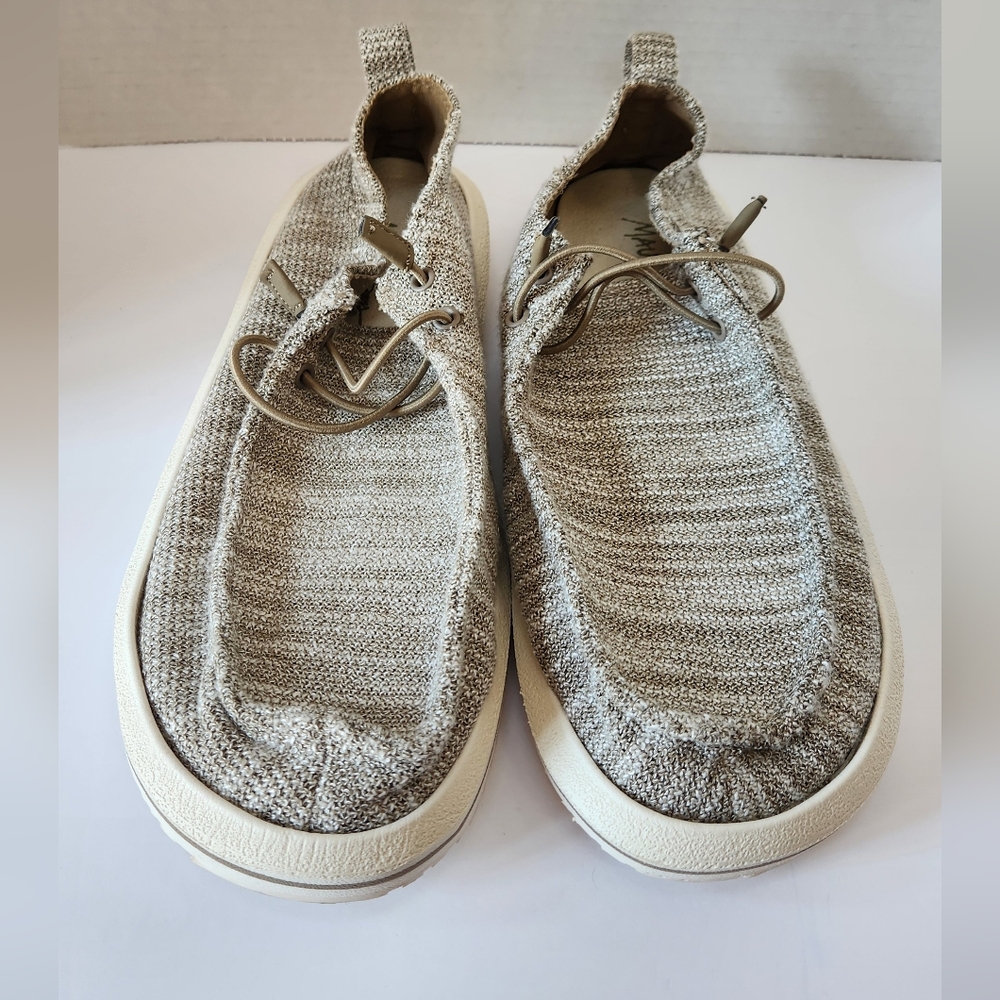 Maui And Sobs Men's Casual Knit Loafers - Beige Size 9